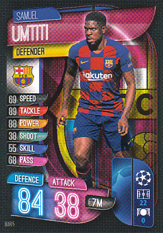 Samuel Umtiti FC Barcelona 2019/20 Topps Match Attax CL #BAR5